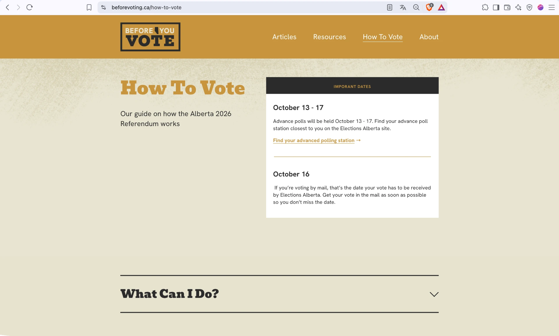 Before You Vote How To Vote important dates