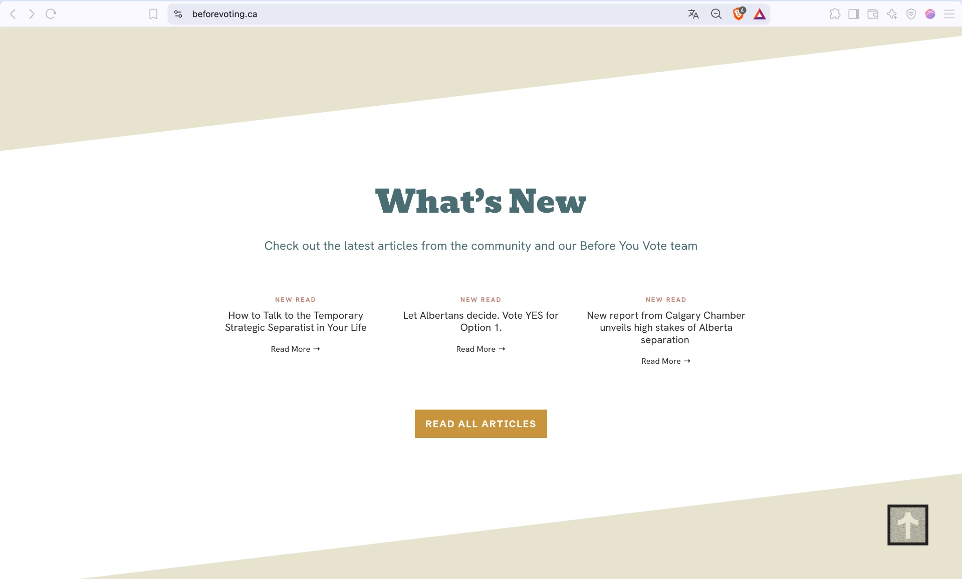 Before You Vote What’s New section