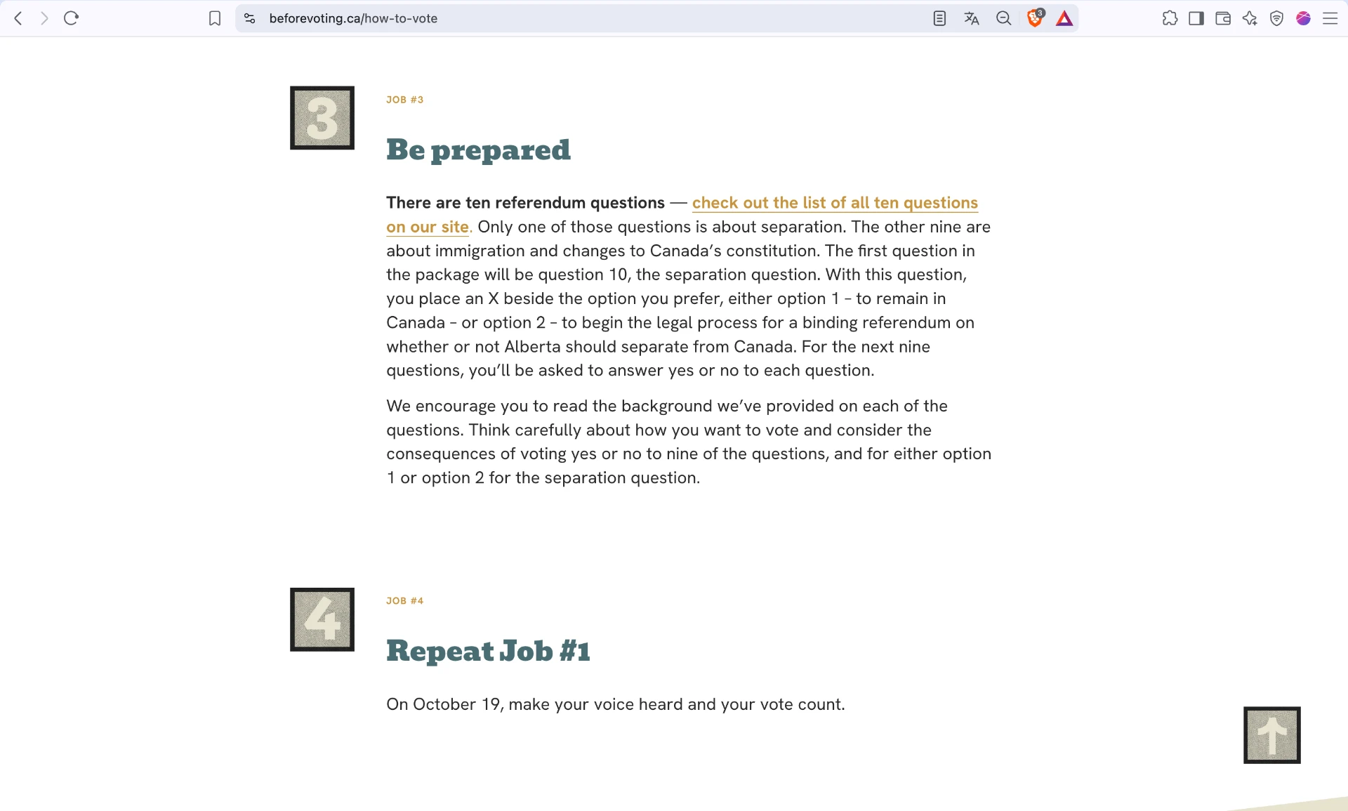 Before You Vote voting Jobs 3 and 4